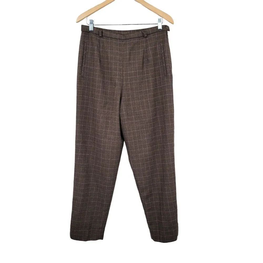 Pendelton Wool Brown Plaid Trousers